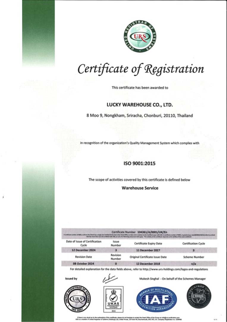 ISO Cert. LUCKY WH